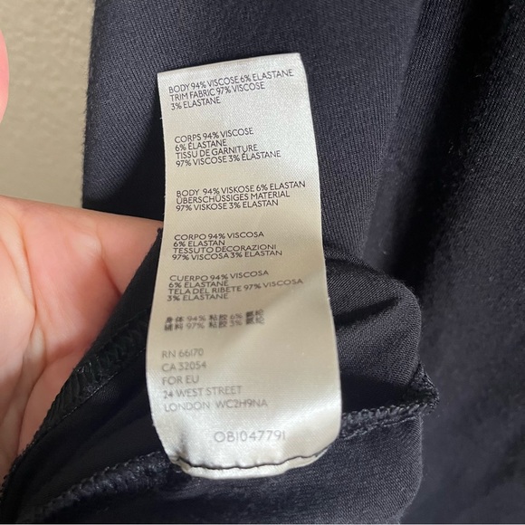 Free People Moonshine V-Beck Black Off-Shoulder Long Sleeve Tunic Medium - Picture 10 of 10